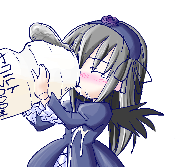 suigintou drinking yummy prebiotic milk beverage